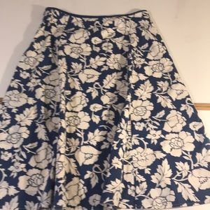 Boden Cotton Floral Skirt